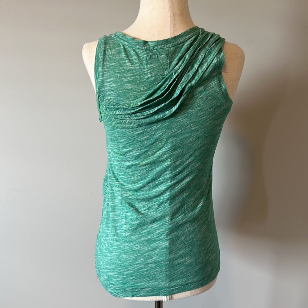 Little Yellow Button sz S green heathered twist scoop neck tank cami - Picture 5 of 7